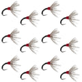 Schwarze Zebra Sakasa Kebari – 12 Tenkara-Fliegen – Größe 16
