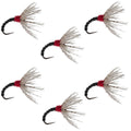 Black Zebra Sakasa Kebari - 6 Tenkara Flies - Size 16