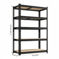 Hochbelastbares Metall Garagenregal 900 kg 4/5/6-stöckiges Stahlregal 152 cm/183 cm/213 cm