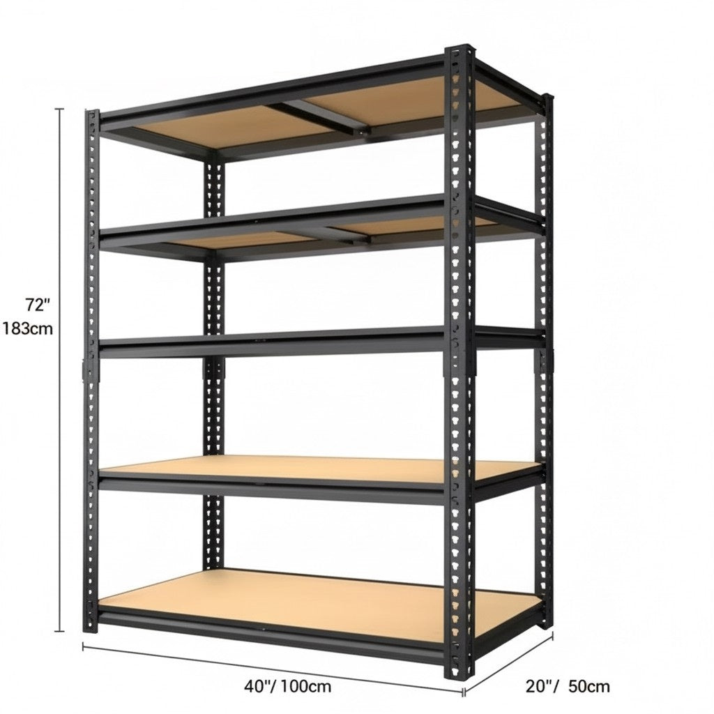 Hochbelastbares Metall Garagenregal 900 kg 4/5/6-stöckiges Stahlregal 152 cm/183 cm/213 cm