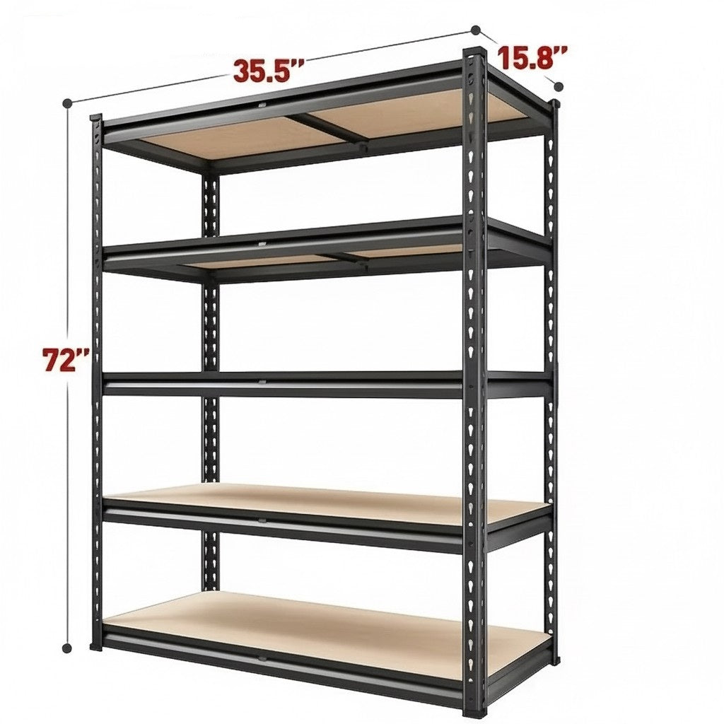 Hochbelastbares Metall Garagenregal 900 kg 4/5/6-stöckiges Stahlregal 152 cm/183 cm/213 cm