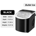 Tragbare Tisch-Eiswürfelmaschine – schnelle Eisproduktion, 2 Eisgrößen