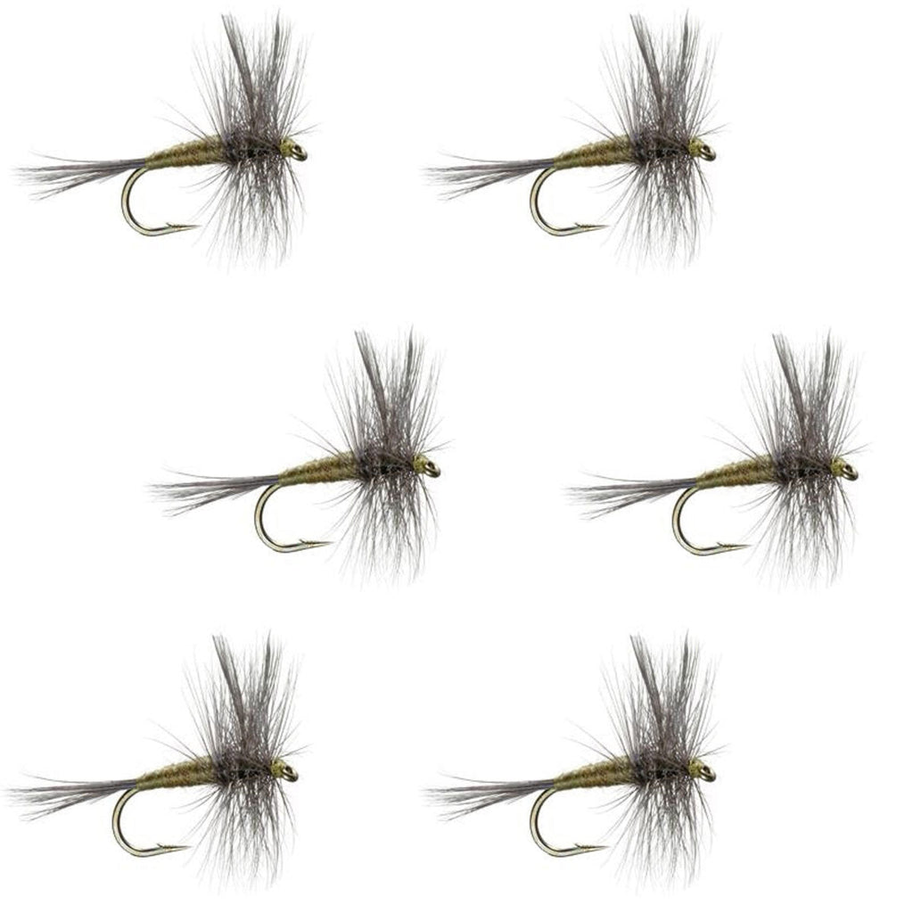 Blue Winged Olive BWO Trout Dry Fly Fishing Flies - 6 Flies Size 20