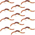 San Juan Bead Head Power Worm Brown V-Rib – 1 Dutzend Hakengröße 14