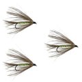 3er-Pack Carey Special Soft Hackle Grouse und Bright Green Nassfliege – Hakengröße 10