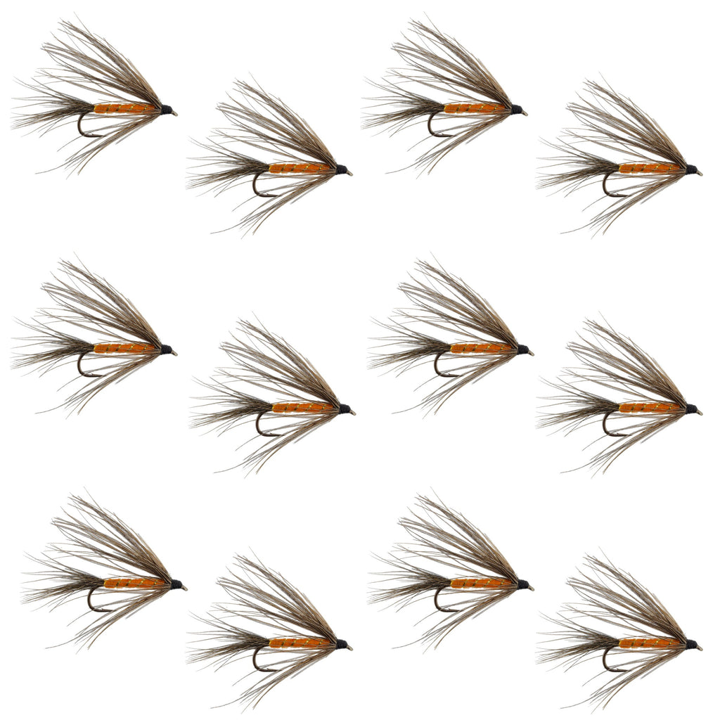Carey Special Soft Hackle Grouse und Orange Nassfliege - 12 Fliegen Hakengröße 10