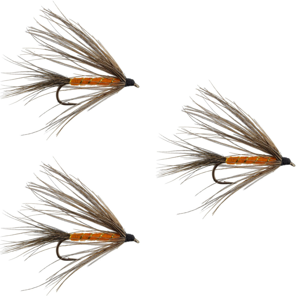 3 Pack Carey Special Soft Hackle Grouse and Orange Wet Fly - Hook Size 10