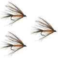 3 Pack Carey Special Soft Hackle Grouse and Orange Wet Fly - Hook Size 10