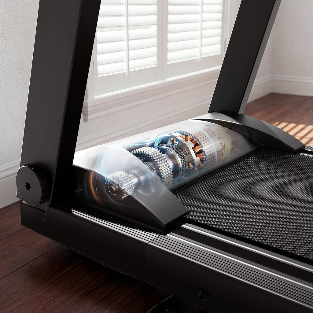 DeerRun Völlig Neues 2026 A1 Pro Move+ Intelligentes klappbares Laufband mit 6 % Steigung & NFC | 159 kg, 16 km/h, Schwarz