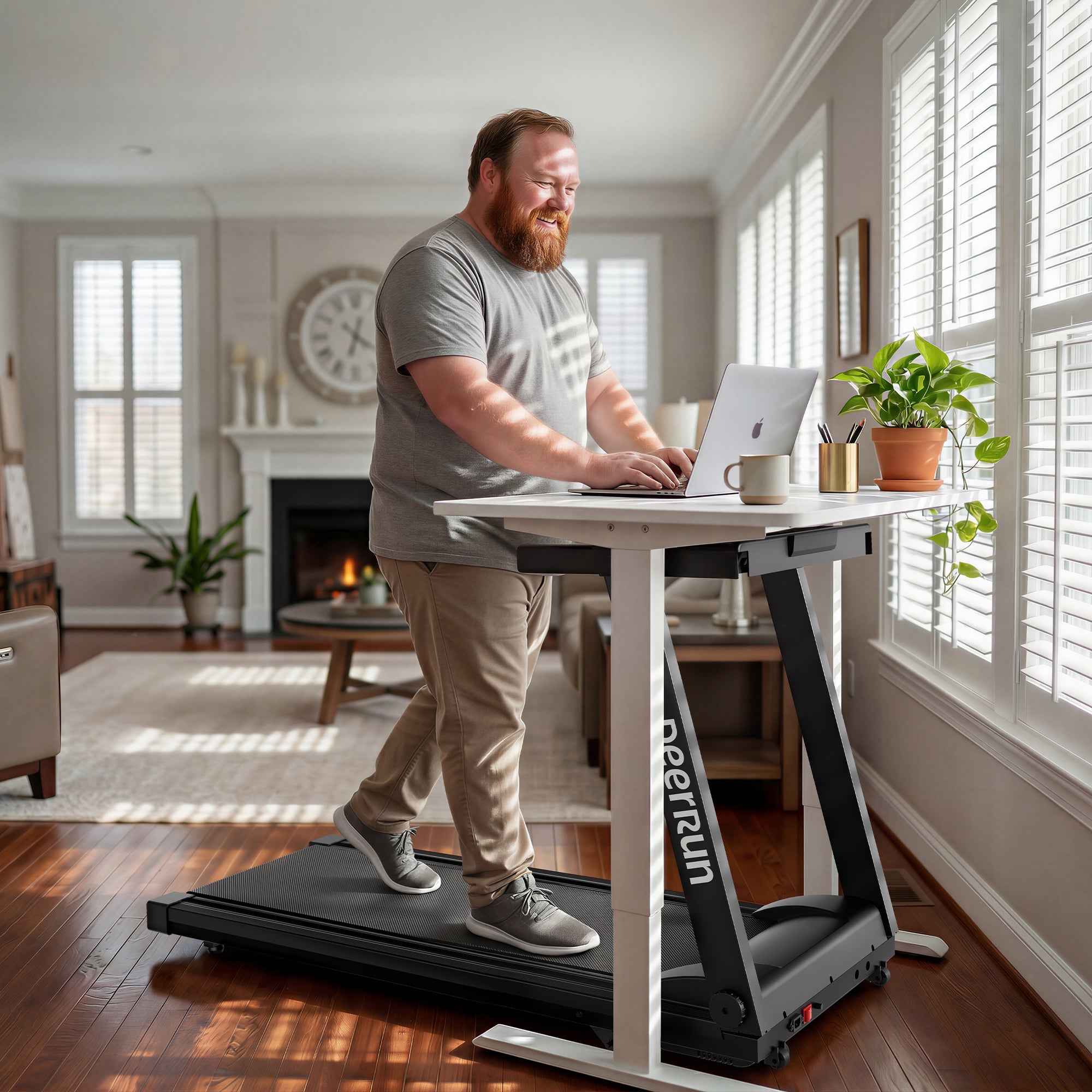 DeerRun Völlig Neues 2026 A1 Pro Move+ Intelligentes klappbares Laufband mit 6 % Steigung & NFC | 159 kg, 16 km/h, Schwarz