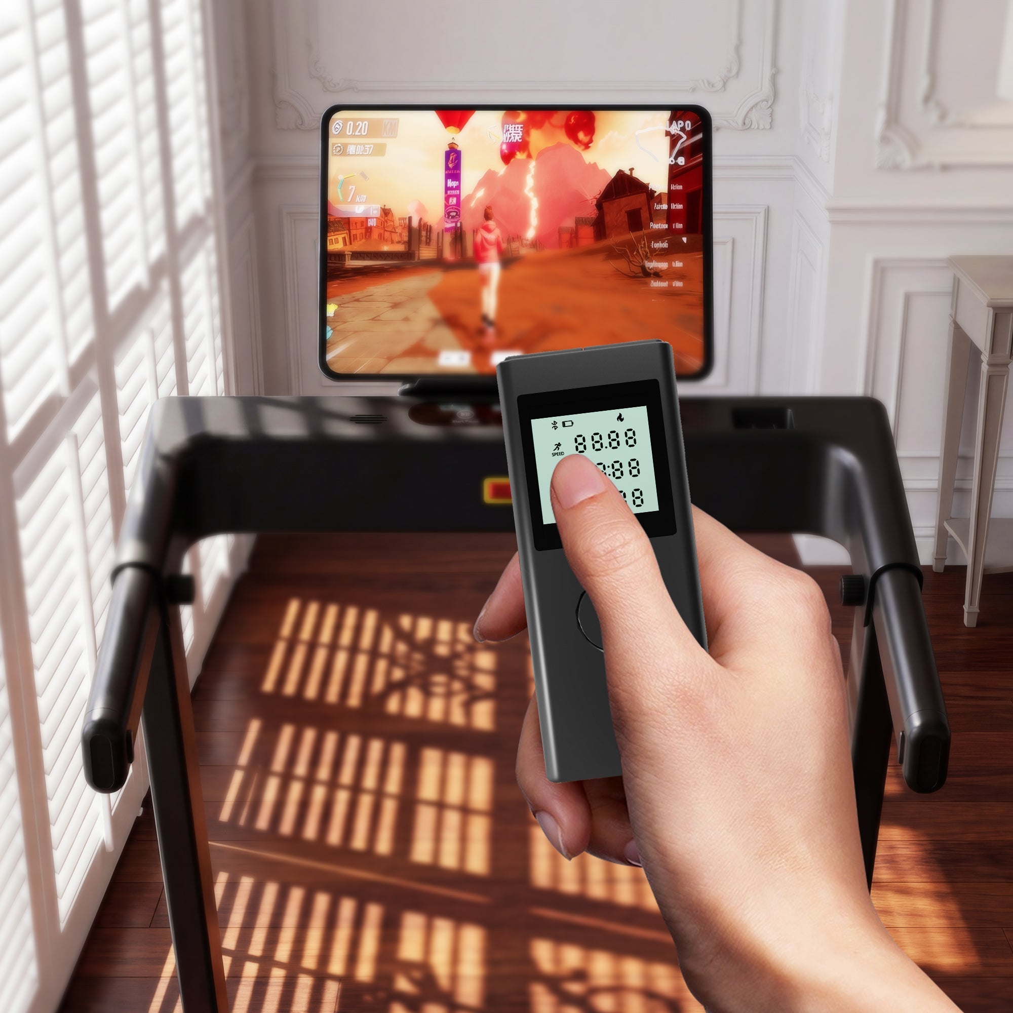 DeerRun Völlig Neues 2026 A1 Pro Move+ Intelligentes klappbares Laufband mit 6 % Steigung & NFC | 159 kg, 16 km/h, Schwarz