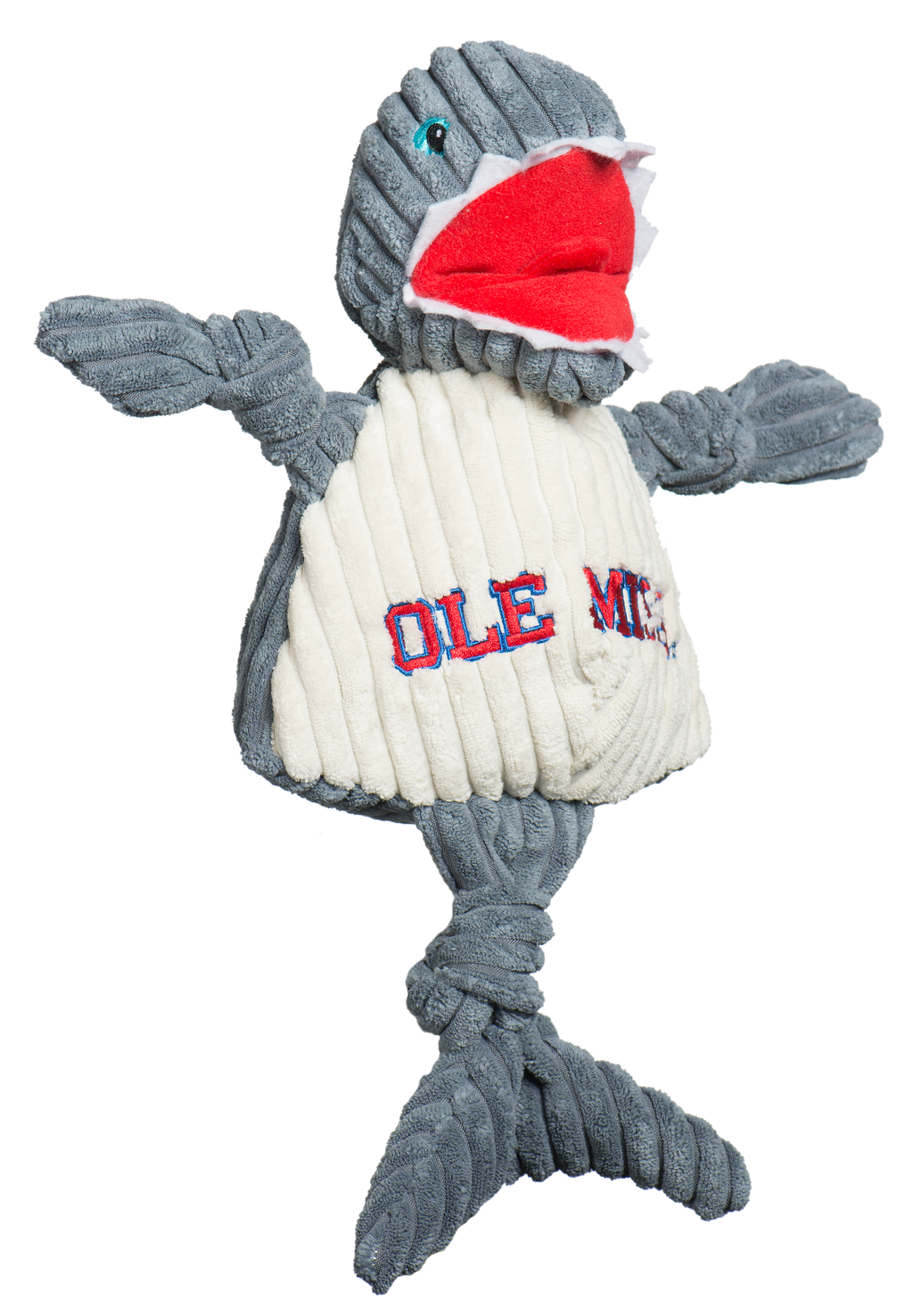 NCAA Ole Miss (U. of Mississippi), Tony Land Shark Knottie® Plüsch-Hundespielzeug