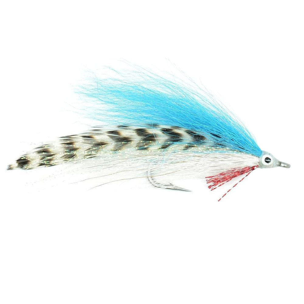 Lefty's Deceiver Salzwasser-Streamer Blau/Weiß/Grizzly - 4 Fliegen Größe 1/0