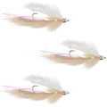 Dolly Llama Stinger Streamer Flies - 3 Flesh and Cream  Size 4