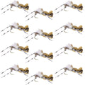 Fat Albert Tan Foam Body Grasshopper Fly – 1 Dutzend Fliegen Hakengröße 10