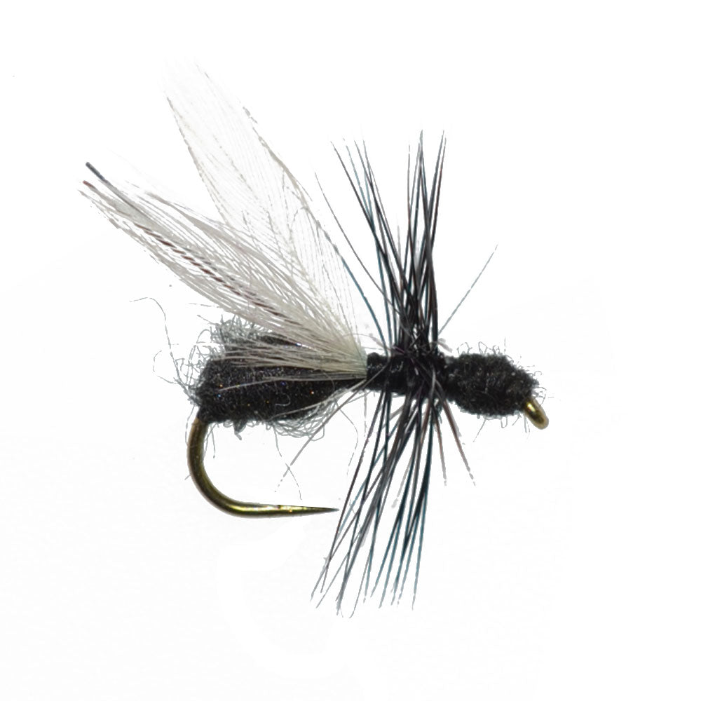 Black Fur Flying Ant Terrestrial Trout Dry Fly - 6 Flies Hook Size 12
