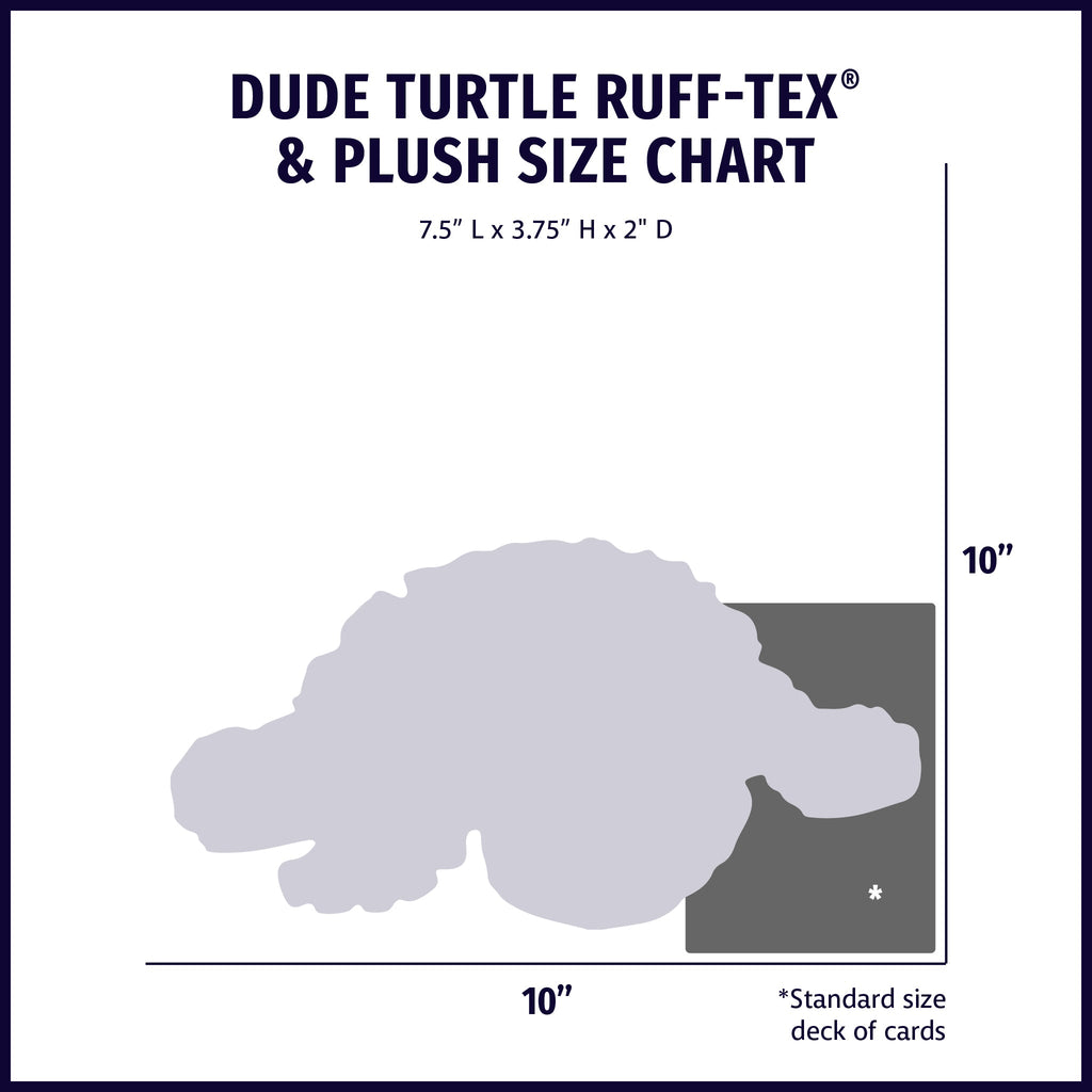 Huggle-Fusion® Dude Turtle Plüsch- & Latex-Hundespielzeug