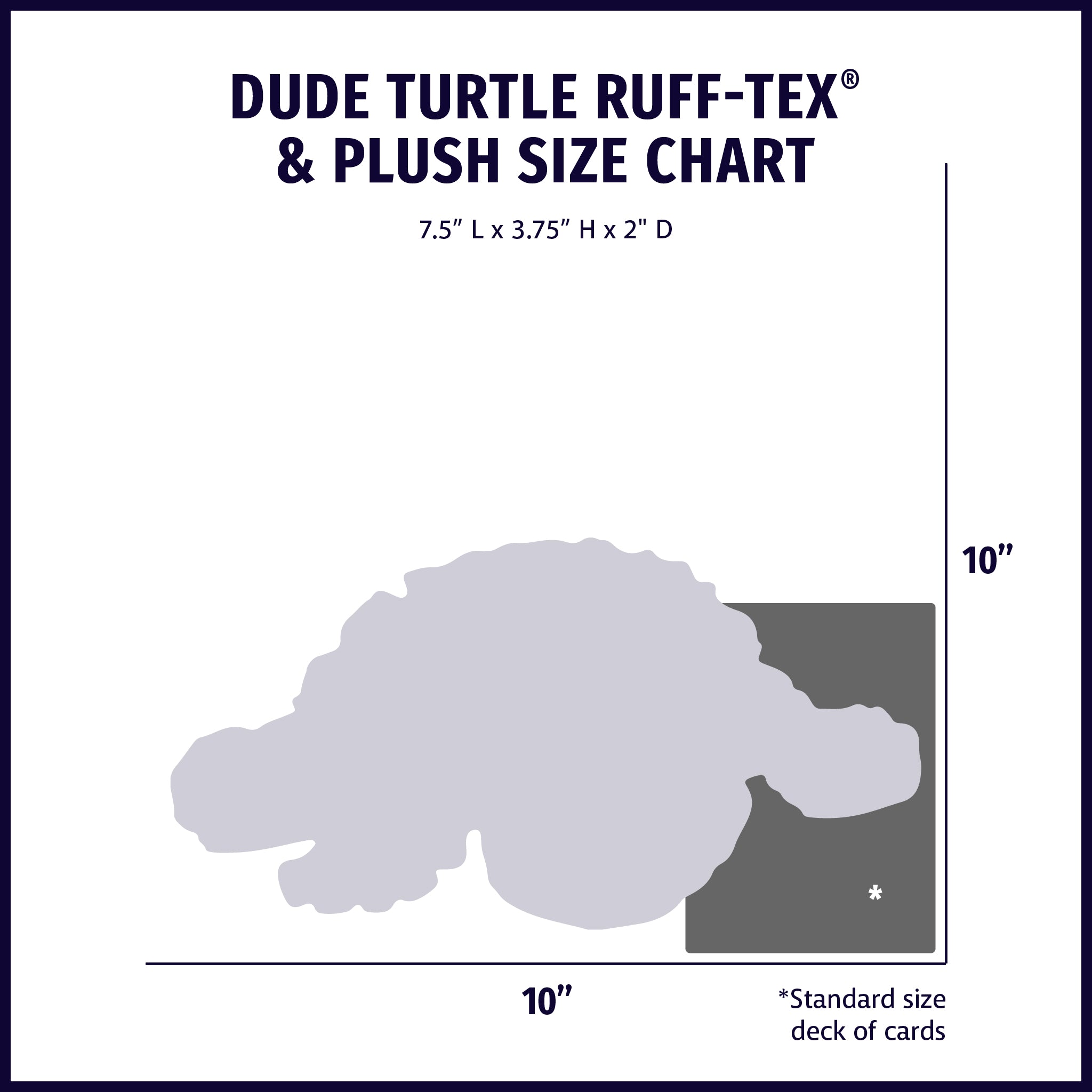 Huggle-Fusion® Dude Turtle Plüsch- & Latex-Hundespielzeug