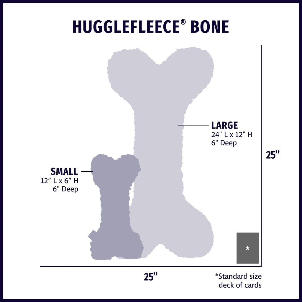 HuggleFleece® 2' Plüsch-Knochen-Hundespielzeug
