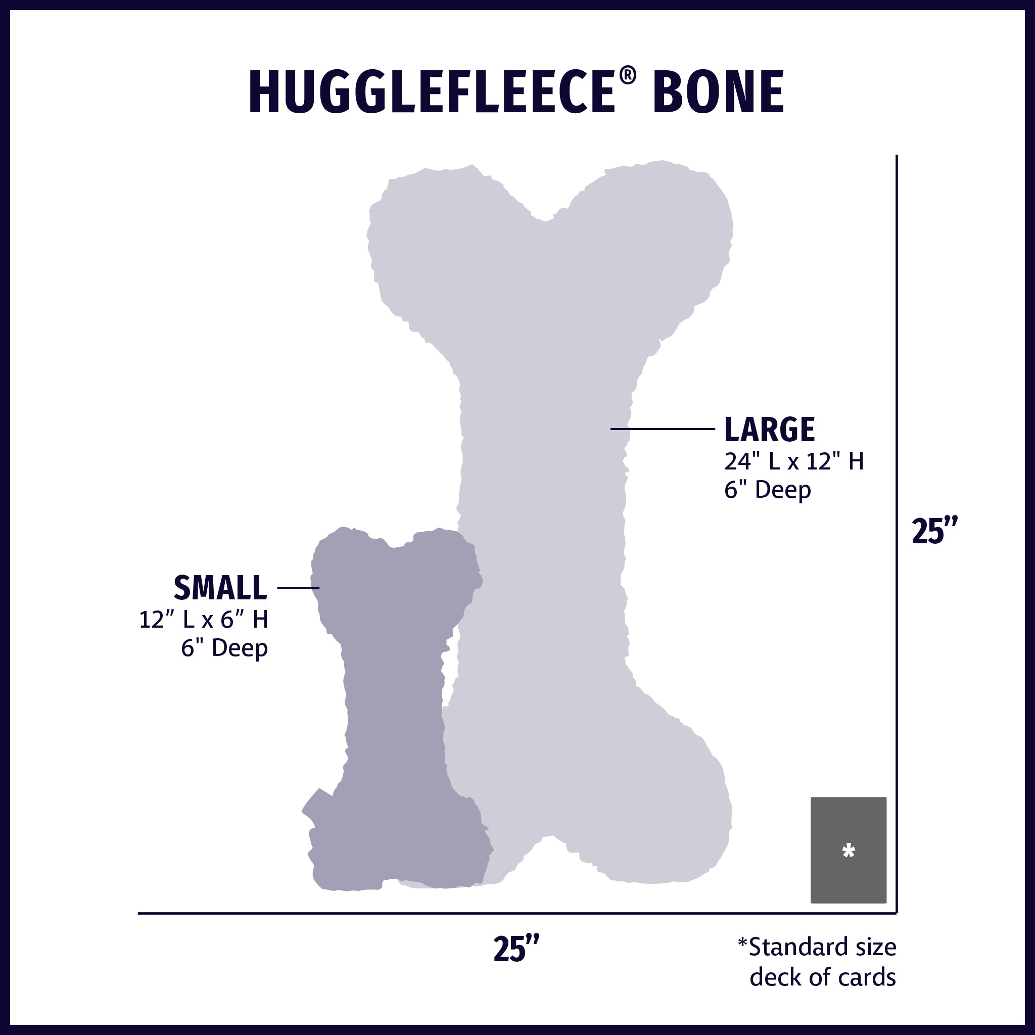 HuggleFleece® 2' Plüsch-Knochen-Hundespielzeug