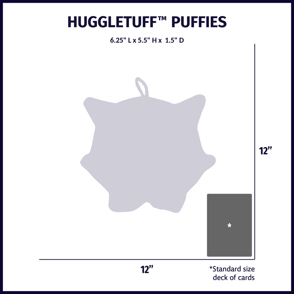 HuggleTuff™ Puffies Woodland Friends Plüsch-Hundespielzeug, 3er-Pack