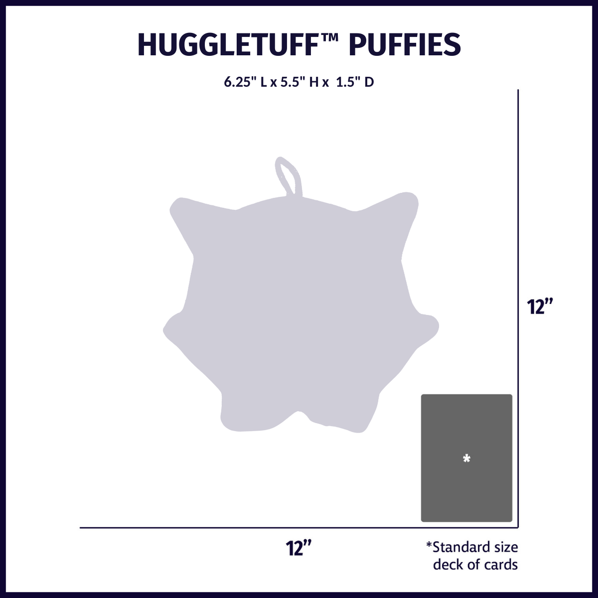 HuggleTuff™ Puffies Woodland Friends Plüsch-Hundespielzeug, 3er-Pack