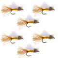 Amber Iris Caddis Emerger Caddis  Trout Dry Fly - 6 Flies Hook Size 14