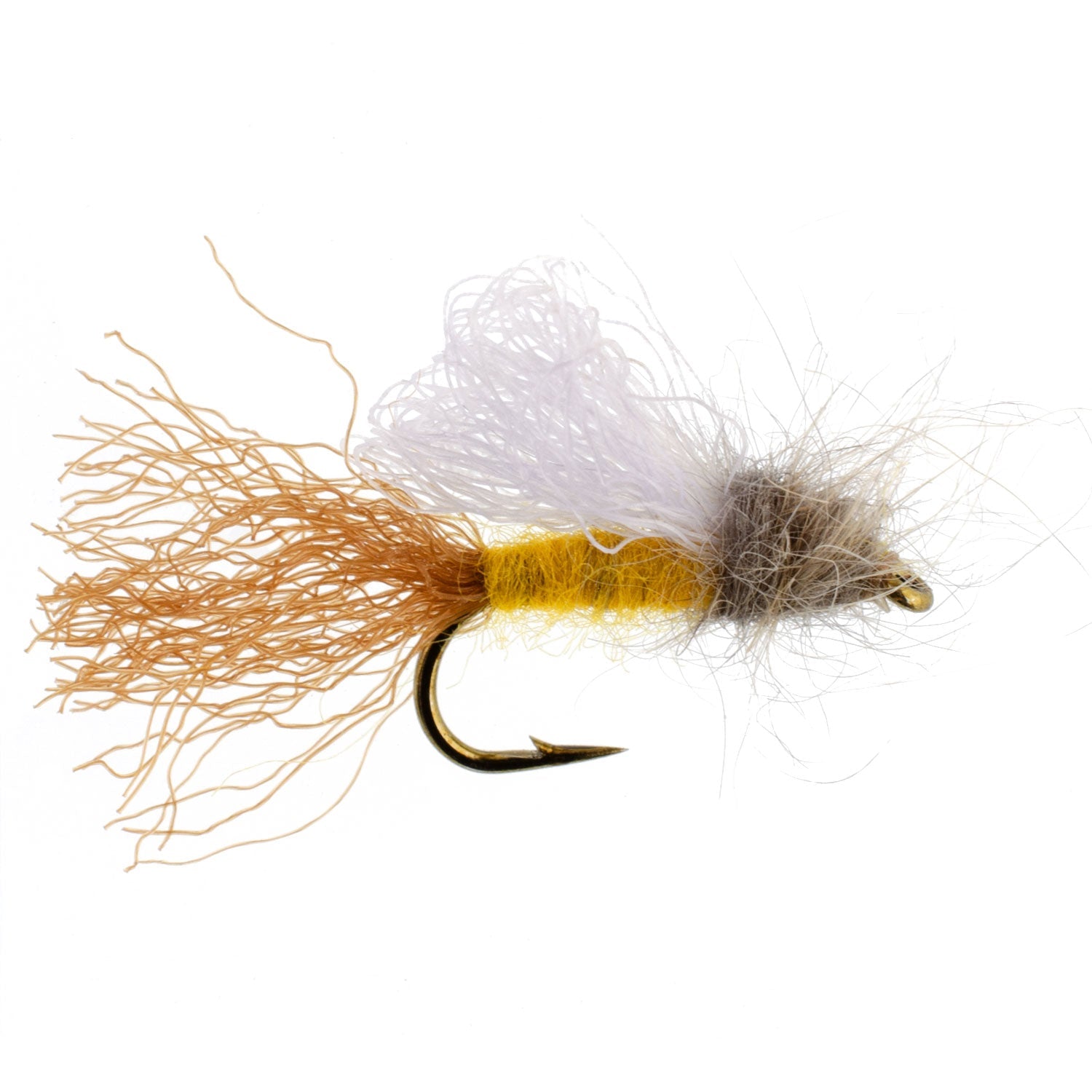 3er-Pack Amber Iris Caddis Emerger Caddis Bachforellen Trockenfliege – Hakengröße 14