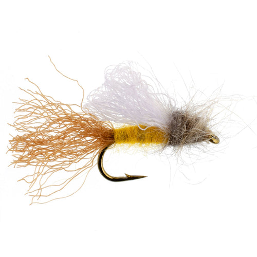 3er-Pack Amber Iris Caddis Emerger Caddis Forellen-Trockenfliege – Hakengröße 16
