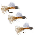 3er-Pack Orange Iris October Caddis Emerger Trockenfliege für Forellen - Hakengröße 8