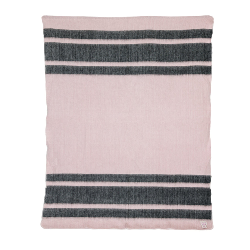 Handgewebte Alpaka-Decke aus Ecuador – Pink Charcoal – Kallpa Kollektion