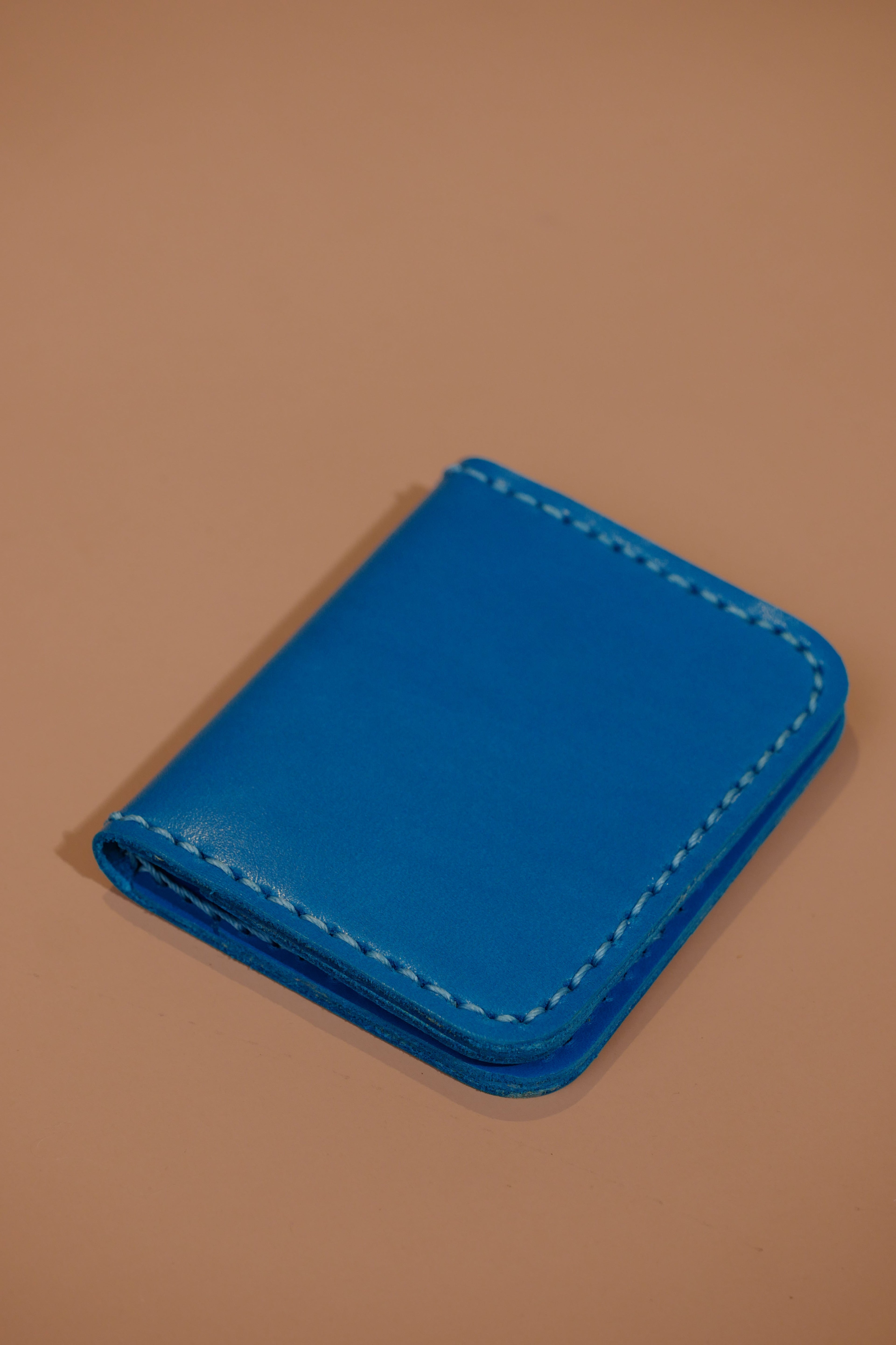Leather cardholder Wallet Pacific Blue