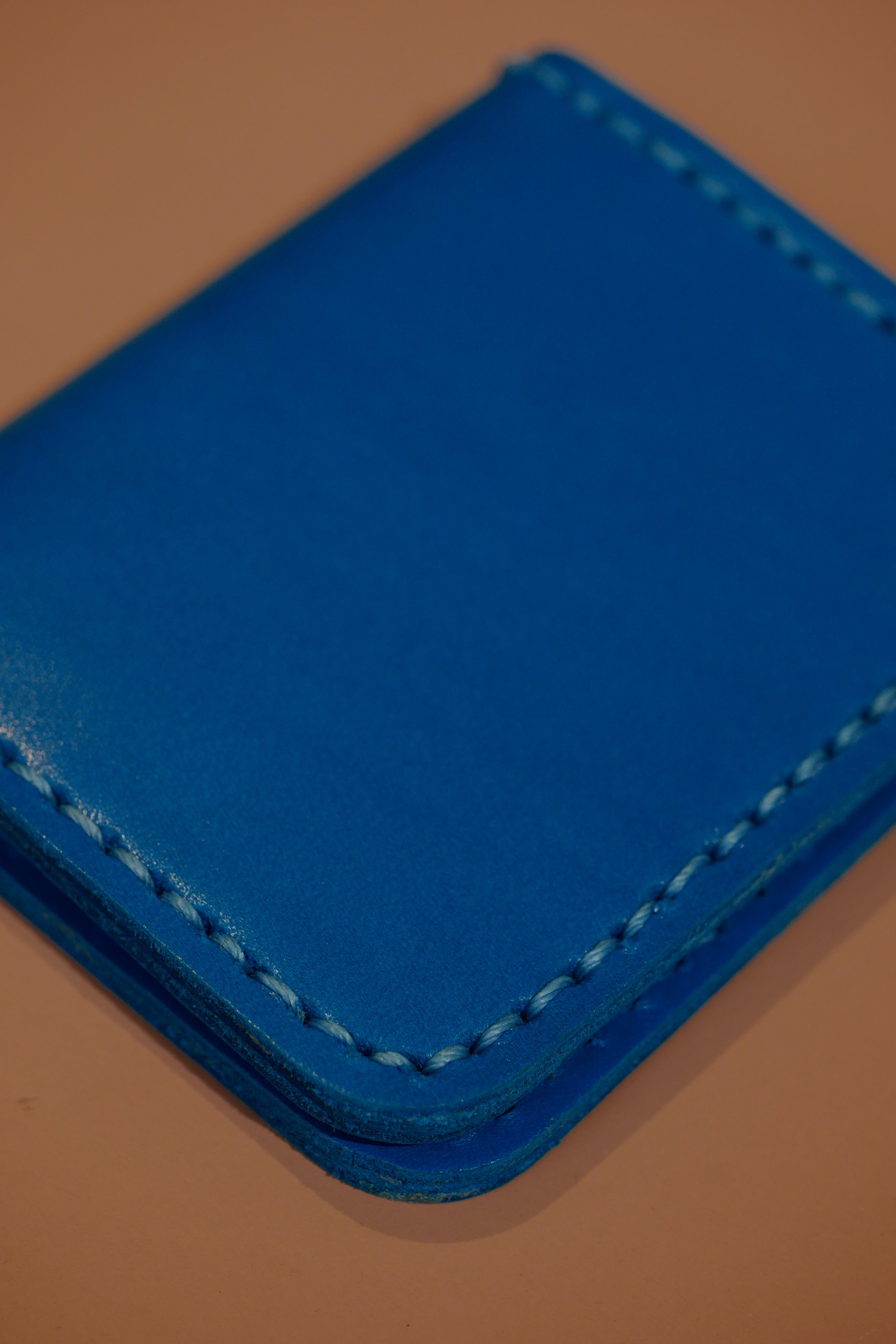 Leather cardholder Wallet Pacific Blue