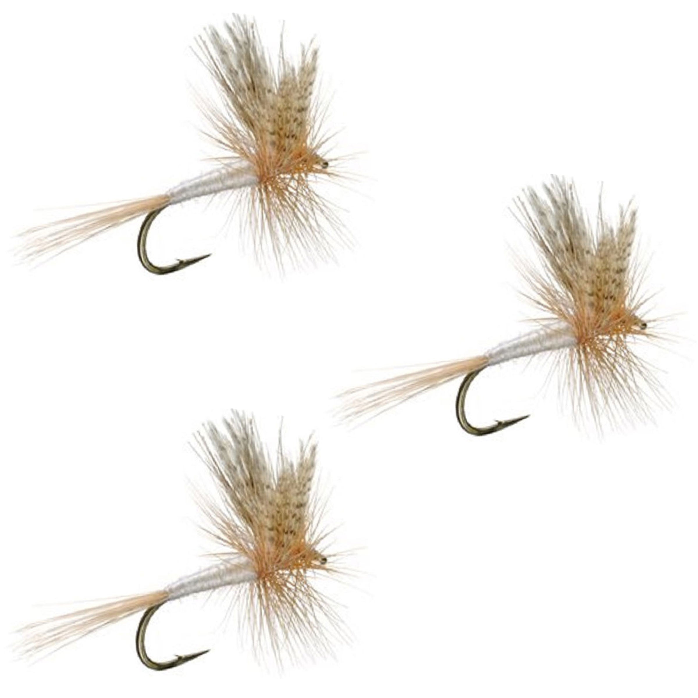 3er-Pack Light Cahill Classic Forellen-Trockenfliege – Hakengröße 12
