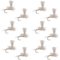 Parachute Light Cahill Classic Trout Dry Fly Fishing Fly - 1 Dozen Hook Size 14