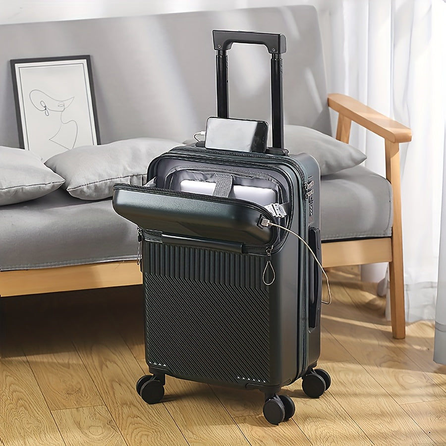 Handgepäck Hartschalenkoffer Spinner USB TSA-Schloss Vordertasche Reisetasche