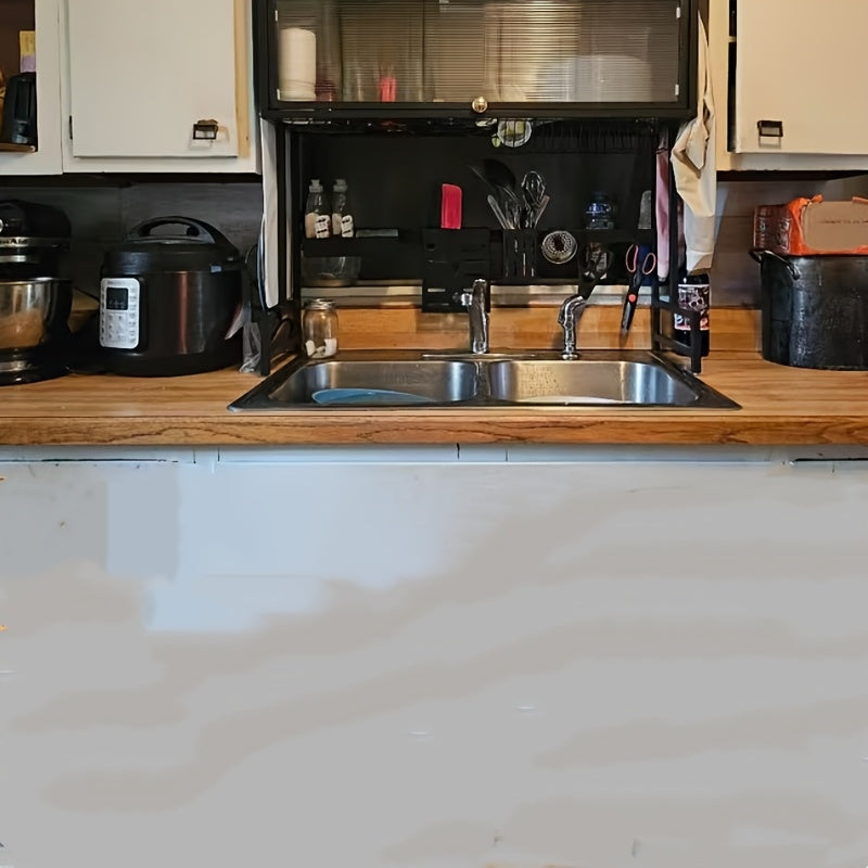 Abtropfgestell über der Spüle 1-stufiger Küchenorganizer staubdichtes Lagerregal