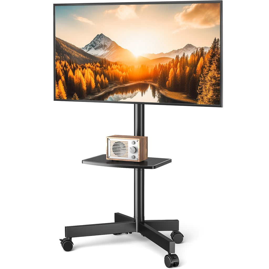 Mobiler TV-Rollwagen 23-60 Zoll TV-Ständer mit Ablage VESA 400x400 40 kg
