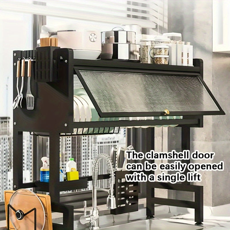Abtropfgestell über der Spüle 1-stufiger Küchenorganizer staubdichtes Lagerregal
