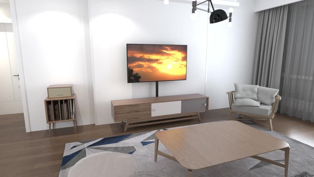 Mobiler TV-Rollwagen 23-60 Zoll TV-Ständer mit Ablage VESA 400x400 40 kg
