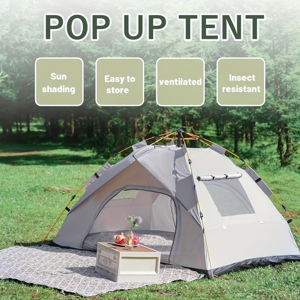 3-4 Personen Instant Pop Up Campingzelt Wasserdicht Schneller Aufbau Outdoor Tragbar