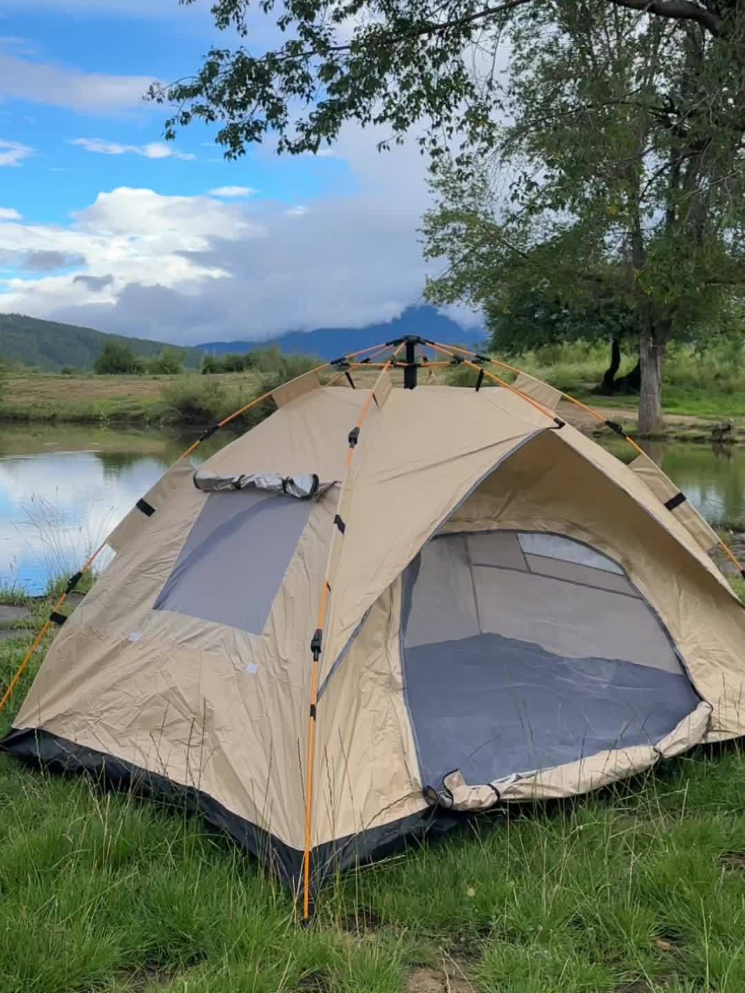 3-4 Personen Instant Pop Up Campingzelt Wasserdicht Schneller Aufbau Outdoor Tragbar
