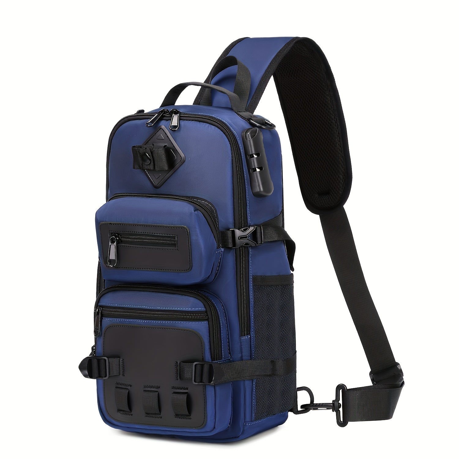 Anti-Diebstahl-Sling Bag für Herren, Umhängetasche, Brustrucksack, USB, wasserdicht, Reisetasche
