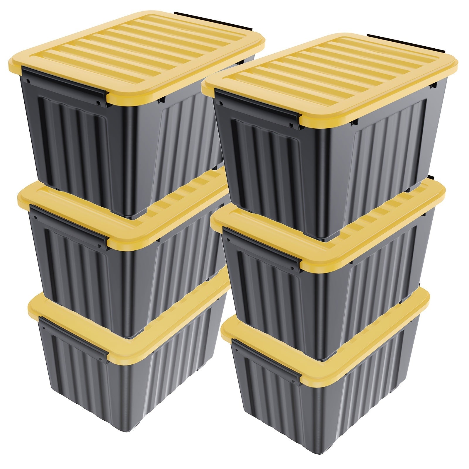 72/97QT Aufbewahrungsbox mit Rollen & Deckel – Stapelbarer Hochleistungs-Organizer 4er-/6er-Pack