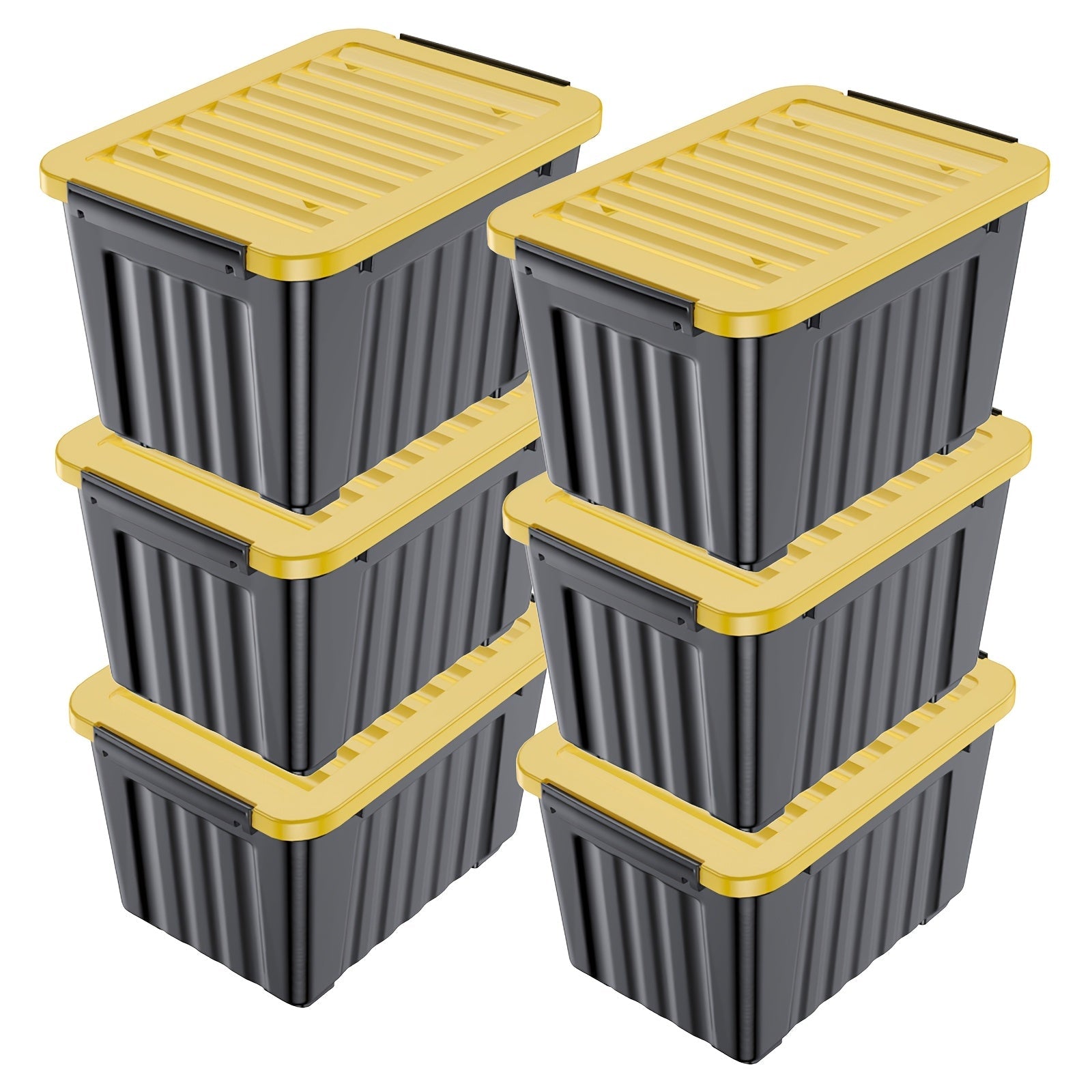72/97QT Aufbewahrungsbox mit Rollen & Deckel – Stapelbarer Hochleistungs-Organizer 4er-/6er-Pack