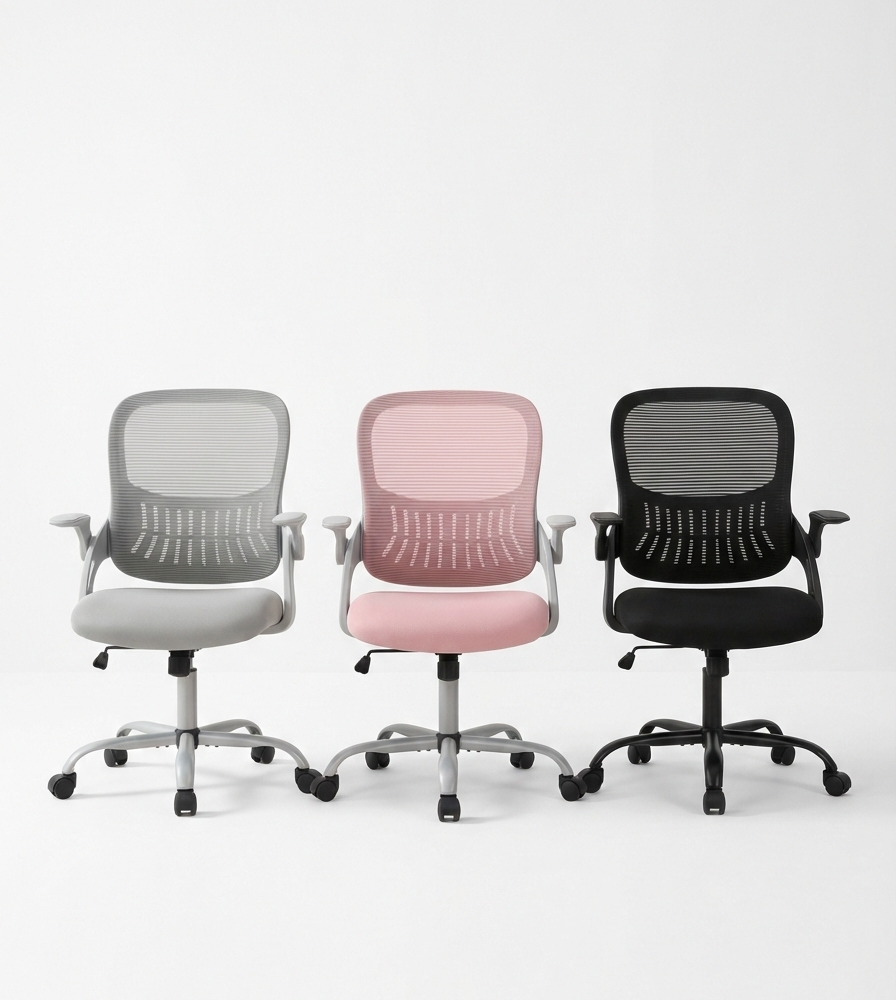 Ergonomischer Bürostuhl mit Netzrückenlehne – Mehrfarbiger Hochlehner mit Lordosenstütze