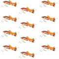 Moorish Hopper Brown Tan Foam Body Heuschreckenfliege – 1 Dutzend Fliegen Hakengröße 10