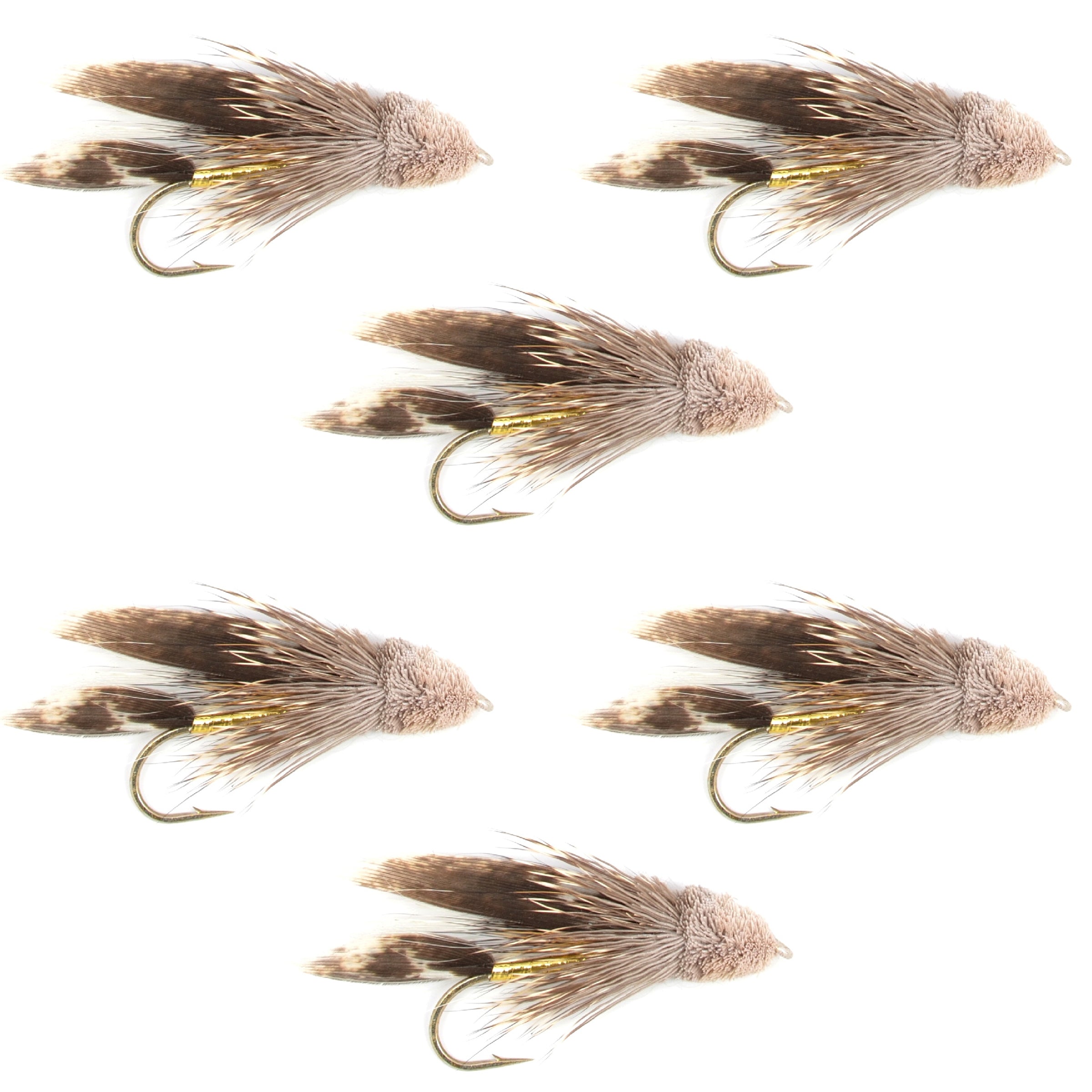 Muddler Minnow Streamer Fliege – 6 Fliegen Größe 6