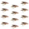 Muddler Minnow Streamer Fishing Fly - 12 Flies Hook Size 4