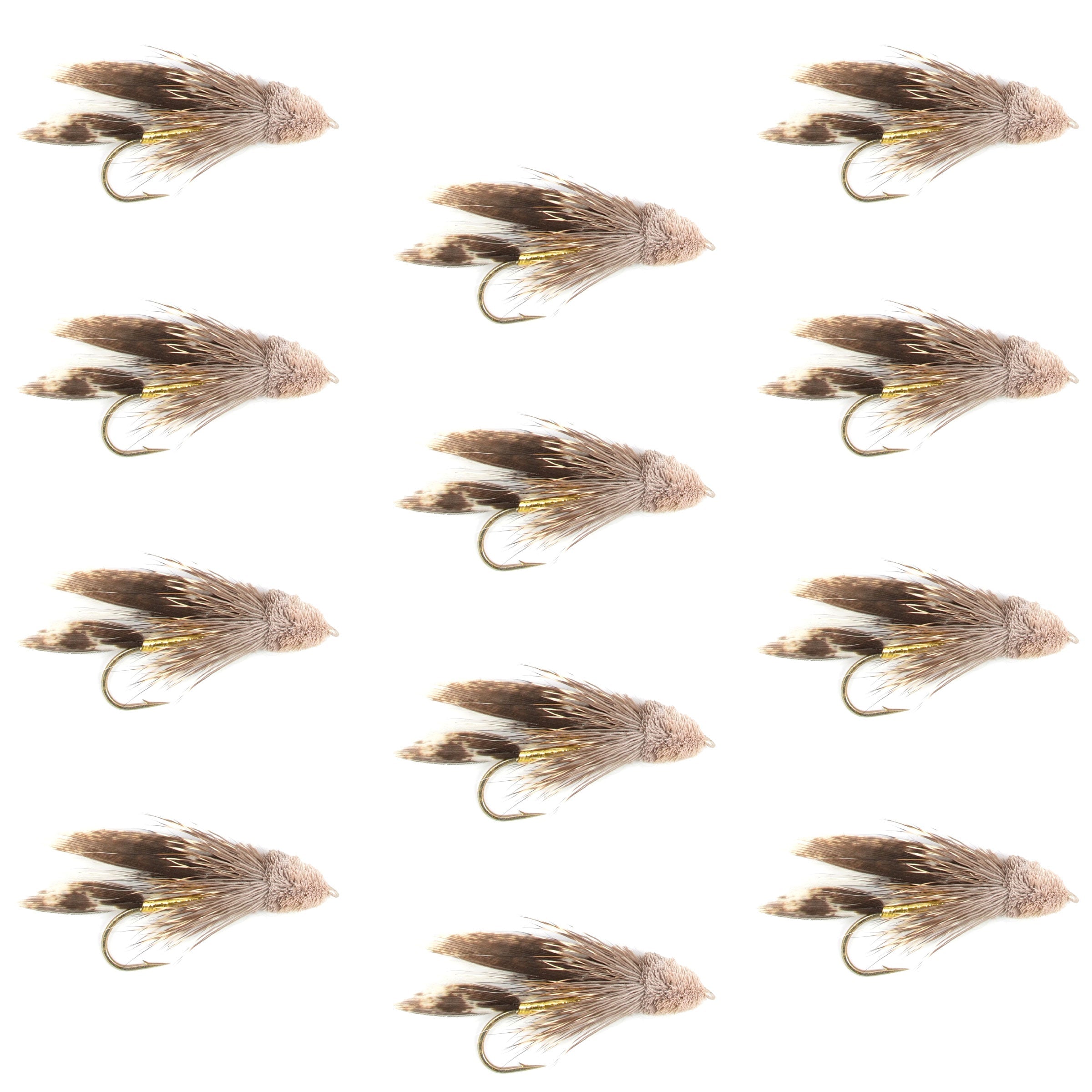 Muddler Minnow Streamer Fishing Fly - 12 Flies Hook Size 4